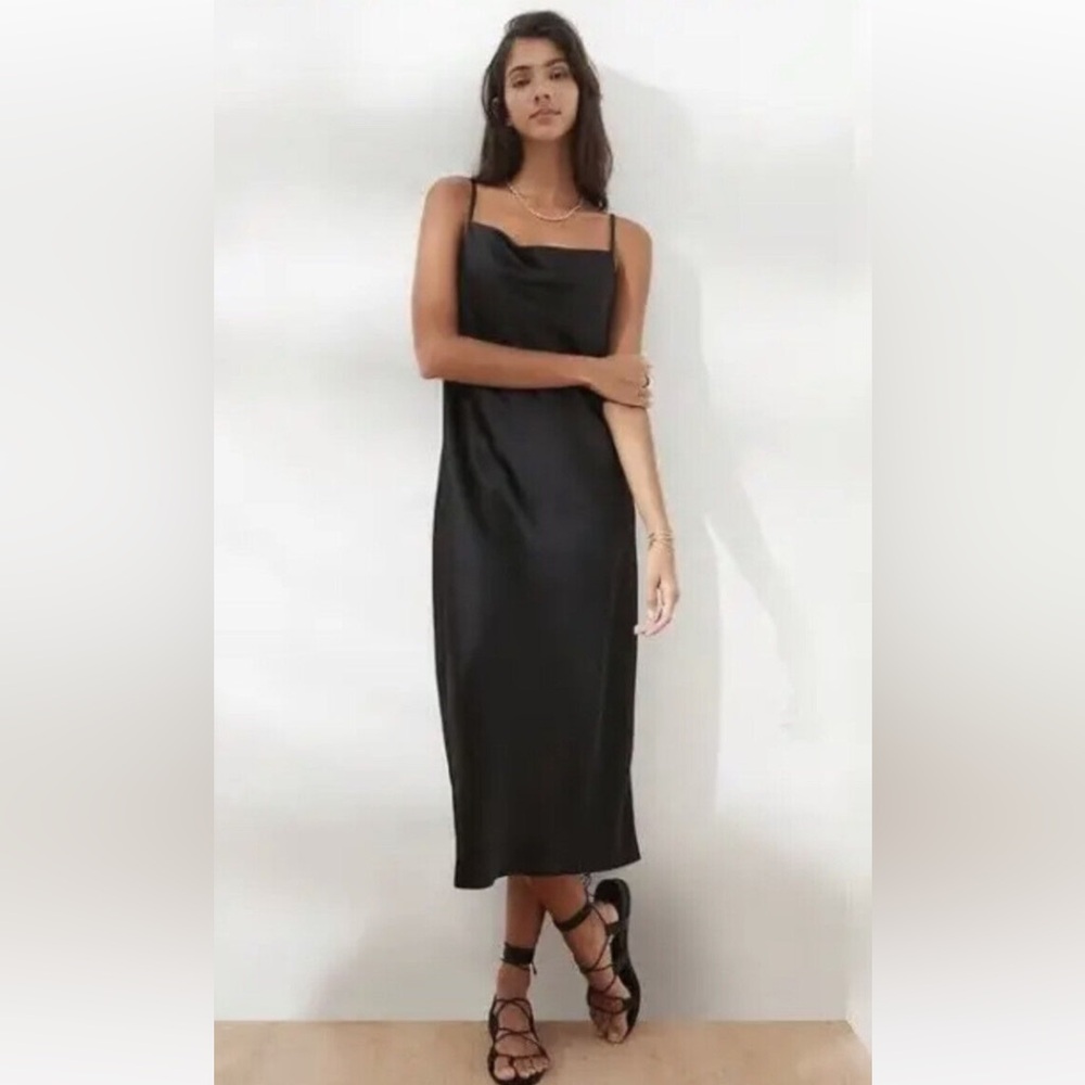 NWT Banana Republic Cowl Neck Satin Slip Dress